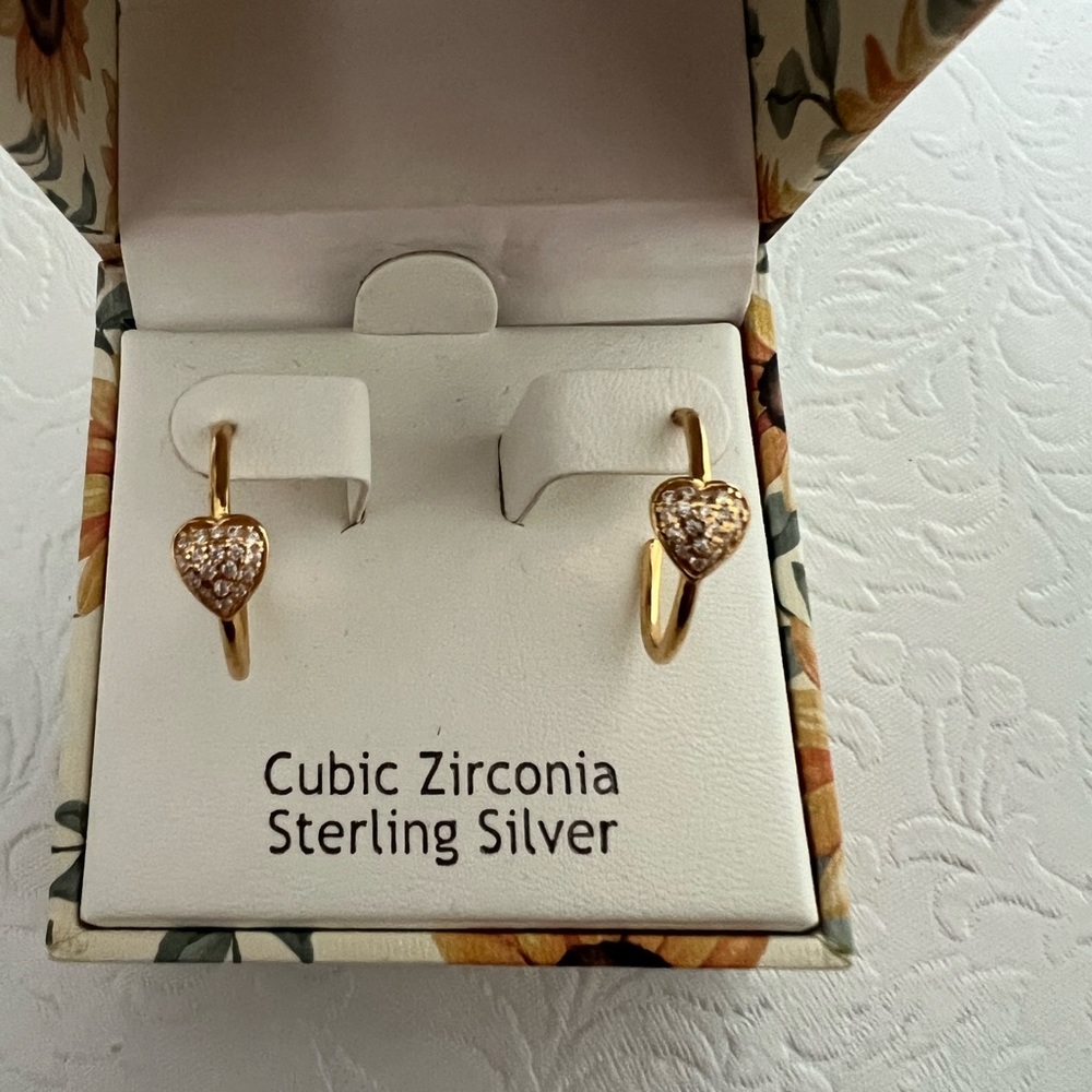 Nannette Hoop Heart Earrings